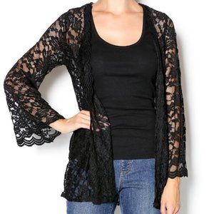Black Rose Floral Lace Cardigans